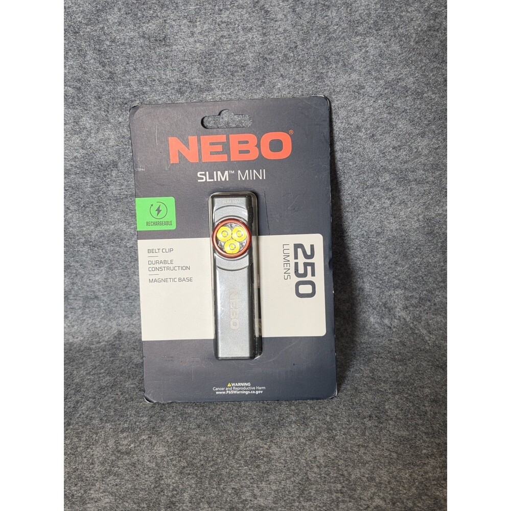 NEBO SLIM Mini 250 Lumen Rechargeable LED Pocket Work Light Magnetic Base
